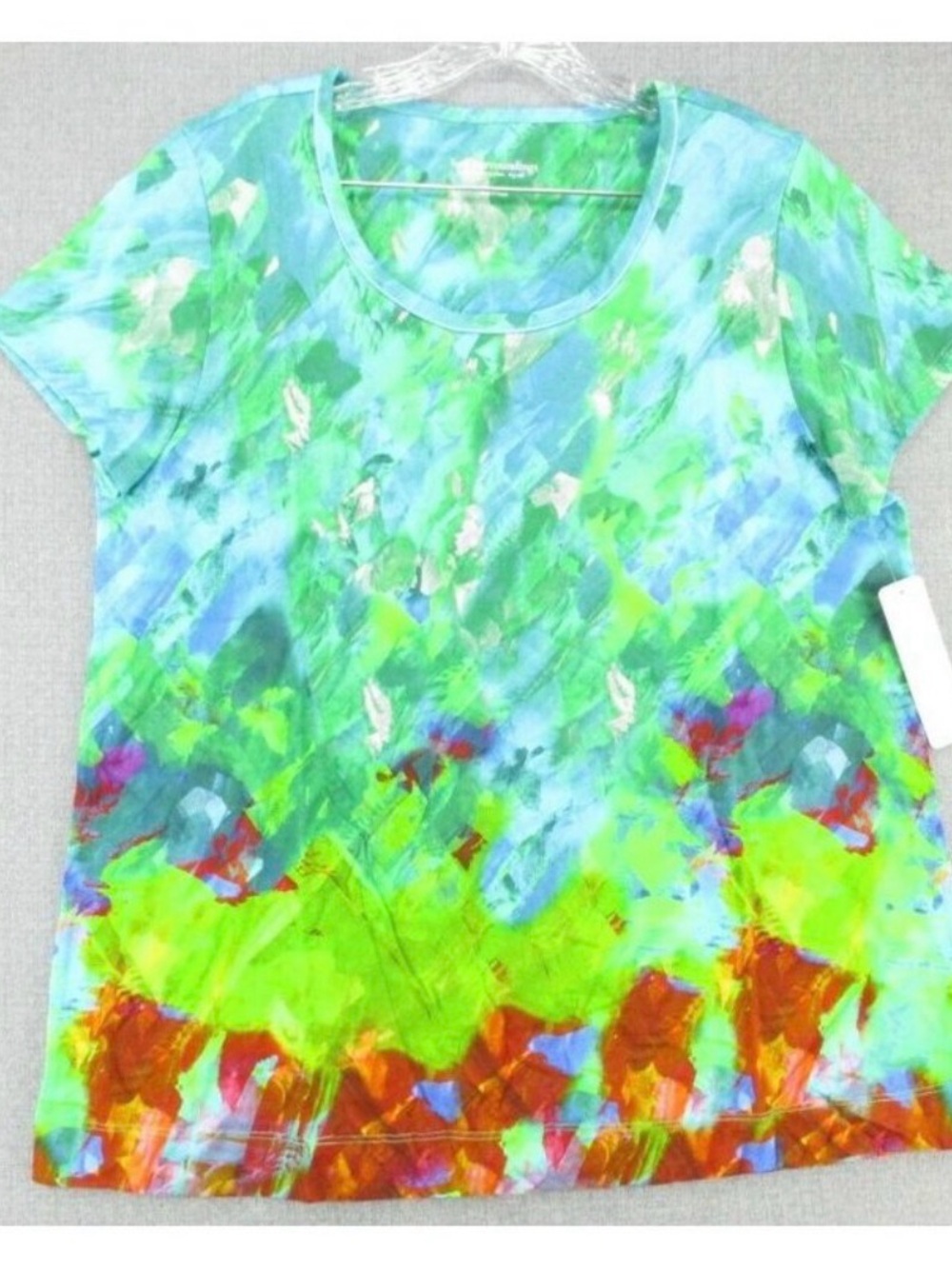 NWT Soft Surroundings Apolonia Foil Watercolor shirt- size large